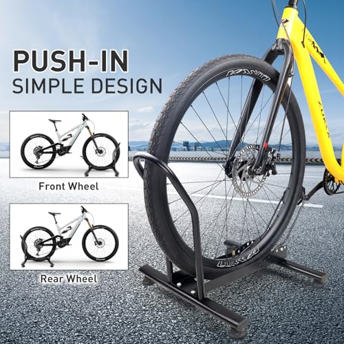 GRELiving 1 sztuka stalowy stojak na rower, regulowany profesjonalny stojak na rower, stabilny wolnostojący stojak na rower dla 20-27,5" MTB, e-bikes, rowerów szosowych (dla rowerów 20-27,5")