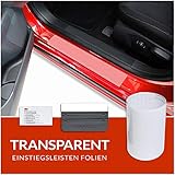 100% PASSGENAU: Unsere Lackschutzfolie ist bereits auf die Form der Einstiegsbereiche Ihres Autos zugeschnitten