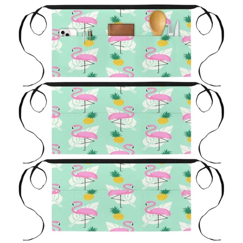 Demi-tablier de cuisine avec 3 poches pour ranger vos ustensiles