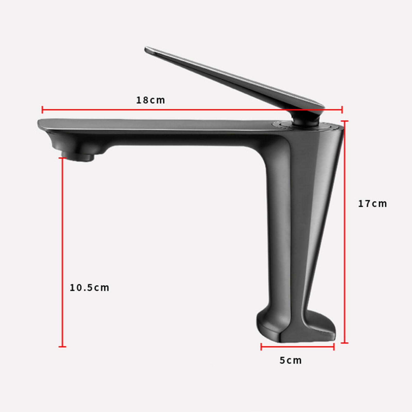 Grifos para Lavabo De Baño, Color Gris, Mezclador De Agua Fría Y Caliente De 1 Orificio, Grifo De Baño G1/2.