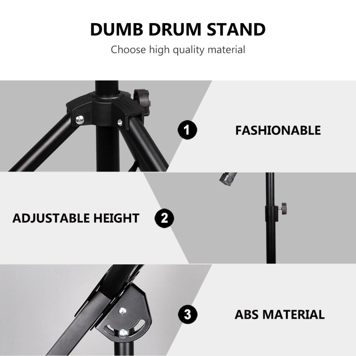 PRETYZOOM Supporto per Strumenti di Pratica per Batteria Pad da Allenamento, Supporto Rullante Batteria Portatile per Musicisti, per Esercizi in Sala Prove e Lezioni