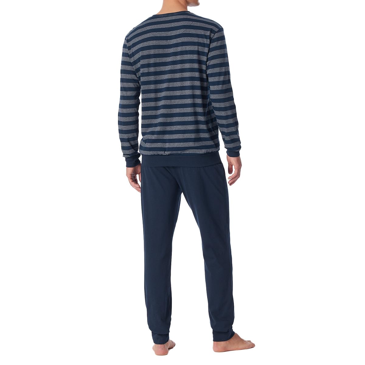 Uncover by Schiesser Herren Schlafanzug Set Shirt und Hose lang mit Bündchen - Nachtwäsche