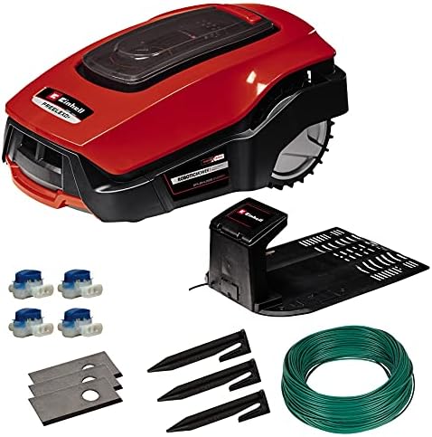 Einhell Rasenmäher FREELEXO 800 LCD BT Solo Power X-Change (ohne Akku, 18 V, 800 m², Multizonenmäher, Bluetooth, für Steigungen bis zu 35%, inkl. Installationszubehör)