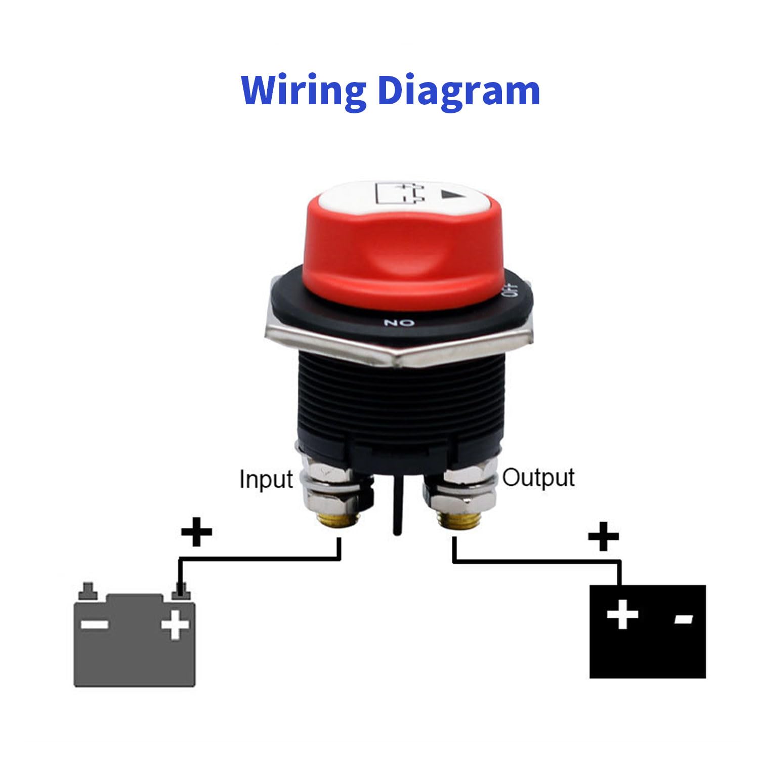 WattCycle Battery Switch, 12-48V Battery Disconnect Master Switch, Supports up to 200A Current, Disconnect Isolator (On/Off) for Cars, Vehicles, RVs and Boats