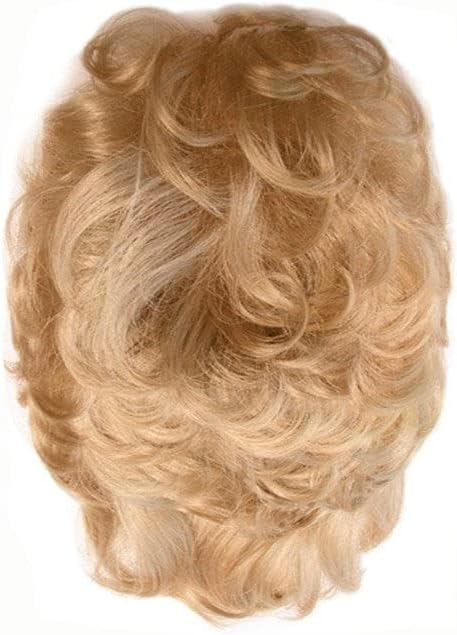 Playmate Curly Hair Topper Color 38 Milkshake - Jon Renau Hairpieces 4" Short Synthetic Top Piece Large 6.5" x 9" Base Cover Top Temple Area Open Weft Bundle MaxWigs Hairloss Booklet