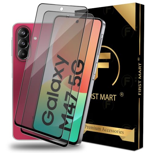 Image of FIRST MART Military-Grade Matte Anti-Glare Tempered Glass for Samsung Galaxy M47 (6.7 Inch) With Installation Kit | Edge to Edge Coverage |Anti Glare, Bubble-Free [2 Pack]