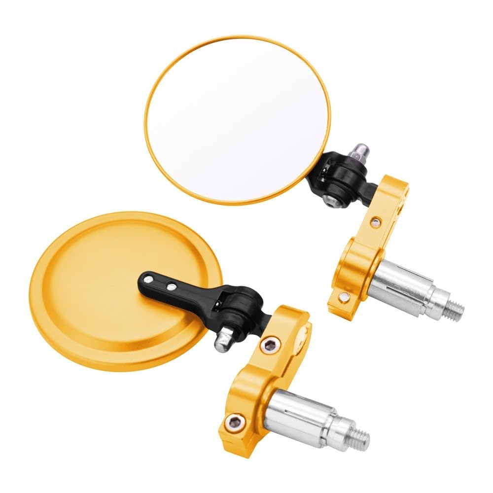 Espejos retrovisores dorados de aluminio mecanizado 22mm para motos YZF R120 y XMAX