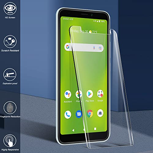 Orzero (3 Pack) Compatible For Cricket Debut Smart Tempered Glass Screen Protector, 2.5D Arc Edges 9H Anti-Scratch High Definition Bubble-Free (Lifetime Replacement) #TOP3