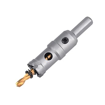 Carbide Tipped Hole Saw,Metal Steel Hole Saw with a Drill Bit, Hole Cutter for Thick Metal,Stainless Steel,Iron and Wood. 13mm 1/2 inch