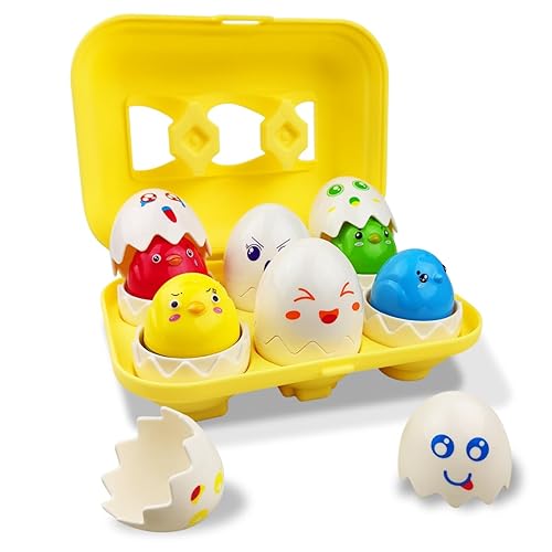 Pinkiwine Easter Hide & Squeak Eggs Montessori Sorting & Matching