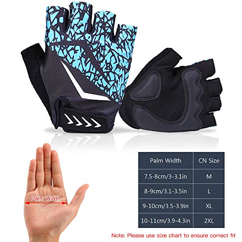 Luvas de ciclismo, Romacci Luvas de ciclismo Luvas de bicicleta meio dedo antiderrapante Luvas respi