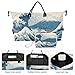 XYMZR Wave Japanese Boat Large Quilted Duffle Bag for Travel - Large Capacity, Fashion Design, Sport Tote Gym Bag with Toiletry Bags for Women Men
