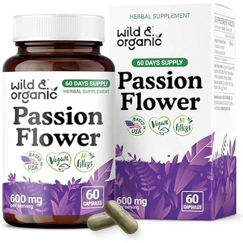 Wild & Organic Passion Flower Capsules 600 mg Cover