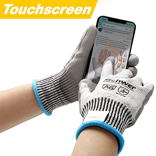 Schwer 3 Pairs Cut Resistant Gloves Ansi A6 Cut Proof Work Gloves, Touchscreen, For Men And Women Used To Woodworking, Glass Cutting, Construction, Cargo Handling, Material Sorting, Car Repair（Xl） #TOP1