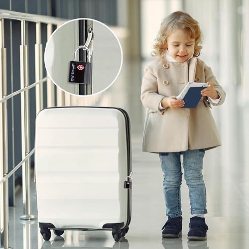 OW-Travel TSA Kłódka z Kluczykiem ​(Zestaw 2 Czarnych) Zamki Bagażowe na Klucz. Wytrzymałe Kłódki Bagażowe z Zamkiem na Klucz do Bagażu, Torby, Walizki, Plecaka, Szafki na Siłowni