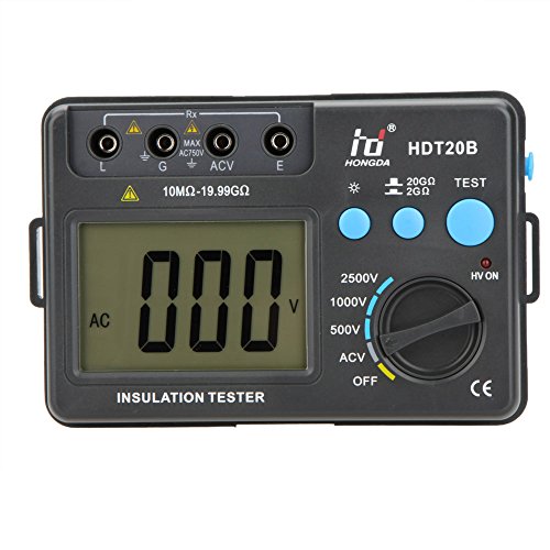 Preisvergleich Produktbild KKmoon Isolationswiderstand TesterWiderstands-Messgerät / 2500 V / Hintergrundbeleuchtung / LCD