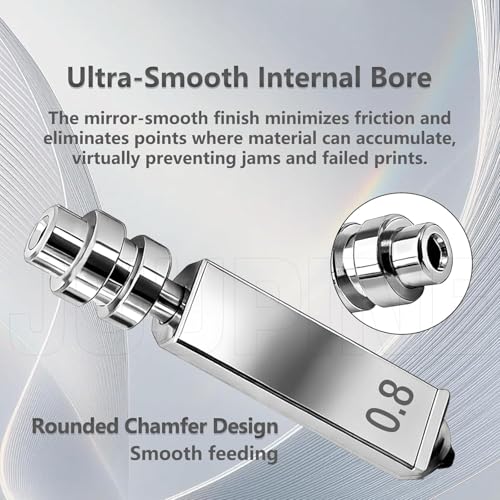 4PK 0.25MM 0.4MM 0.6MM 0.8MM Kobra X Nozzles Integrated Hardened Steel Nozzles for Anycubic Kobra X Extruder Hotend Quick-Detachable Full Metal High Speed Throat Tube Print Head Kit