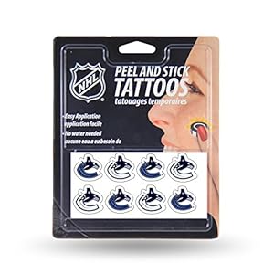 Rico Industries NHL Vancouver Canucks Face Tattoos, 8-teiliges Set