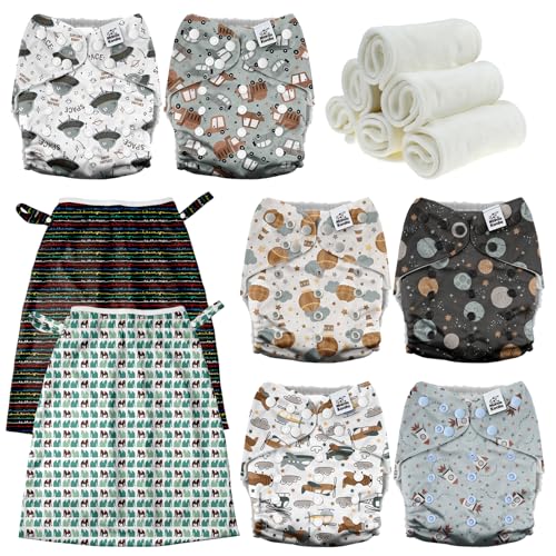 Mama Koala 3.0 Baby Cloth Diapers with 6 Inserts Bundle(Space Ranger), with 2 Pack Reusable Pail Liner