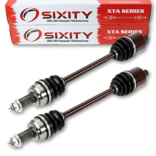 Sixity 2005-2007 For Kawasaki 750I Brute Force 4X4I Rear Left Right Axles Pair Back Driver Passenger Kvf750 Complete Side #TOP1