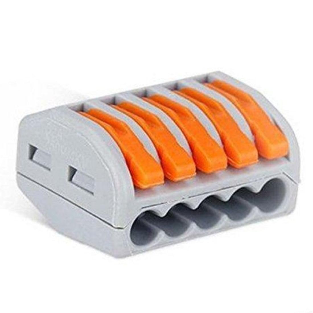 Robocraze Push-in Conductor Terminal Block Wago 5 Pin 222-415A (Pack of 1)-image-3
