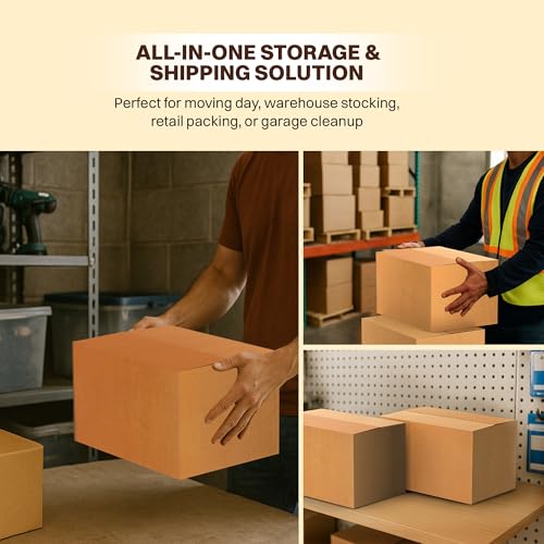 Image of BonKaso 3 Ply Brown Corrugated Packaging Packaging Box Size:15x11x9 inch, Pack of 50