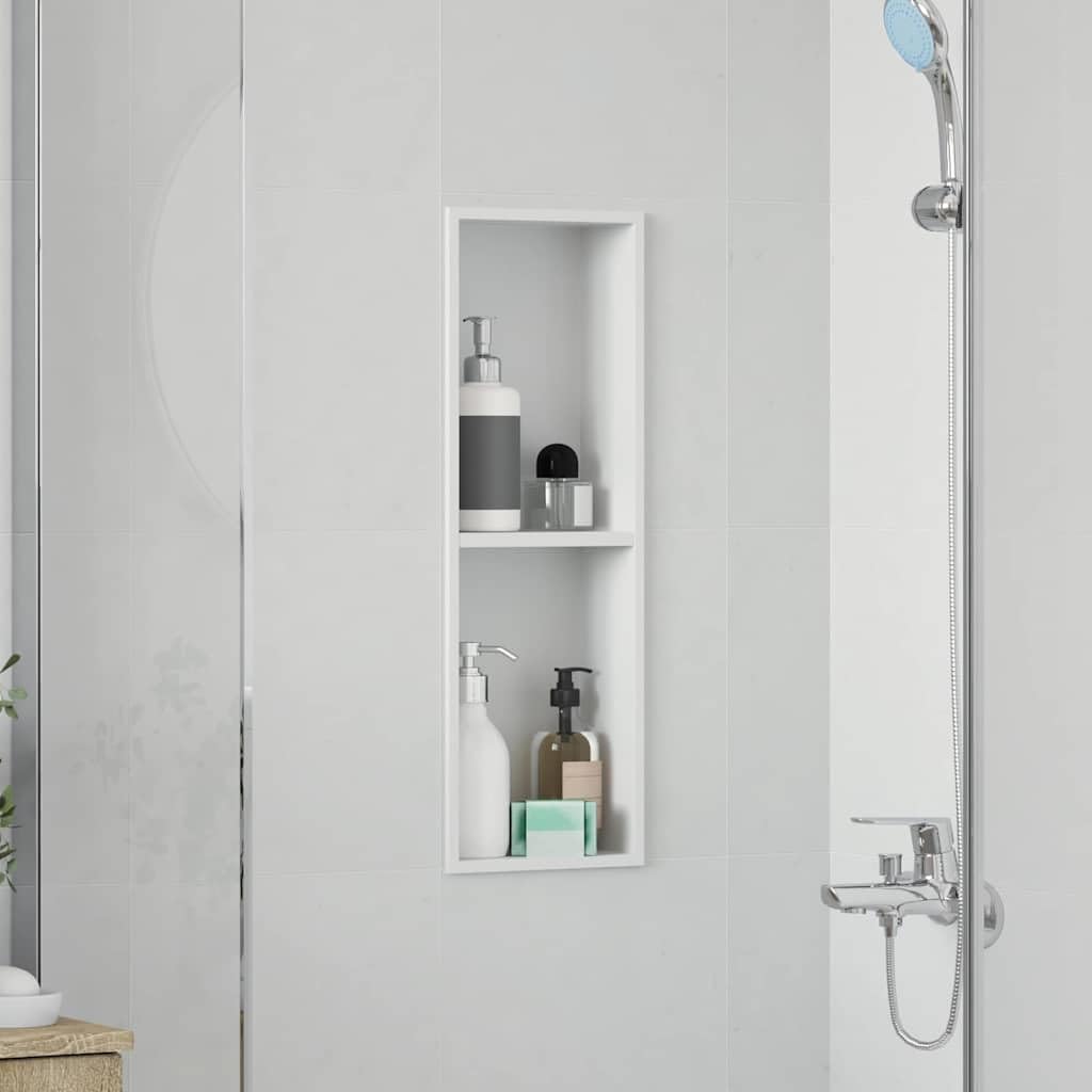 Fengshui Aneks prysznicowy biały 60 x 20 x 9,5 cm stal szlachetna