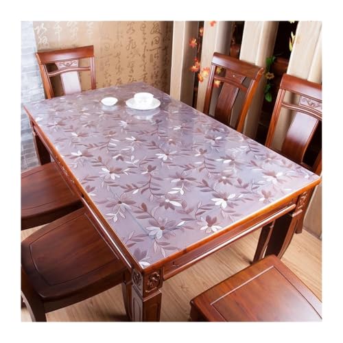 Nappe PVC transparente contre les rayures et taches de graisse sur table mat