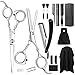Kit Forbici Parrucchiere,Icnow 18PZ Forbici per Capelli Barbiere,Taglio Capelli Set di Forbici Pettine,Custodia,Spazzola,Grembiule da Parrucchiere,Rasoio Manuale(No Lame)