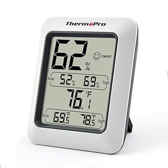 TP50 Digital Hygrometer Indoor Thermometer Room Thermometer and Humidity Gauge with Temperature Humidity Monitor