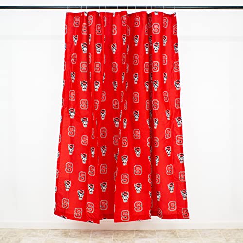 Image of College Covers Everything Comfy North Carolina State Wolfpack Bright and Colorful Shower Curtain Cover, 70 inch x 72 inch