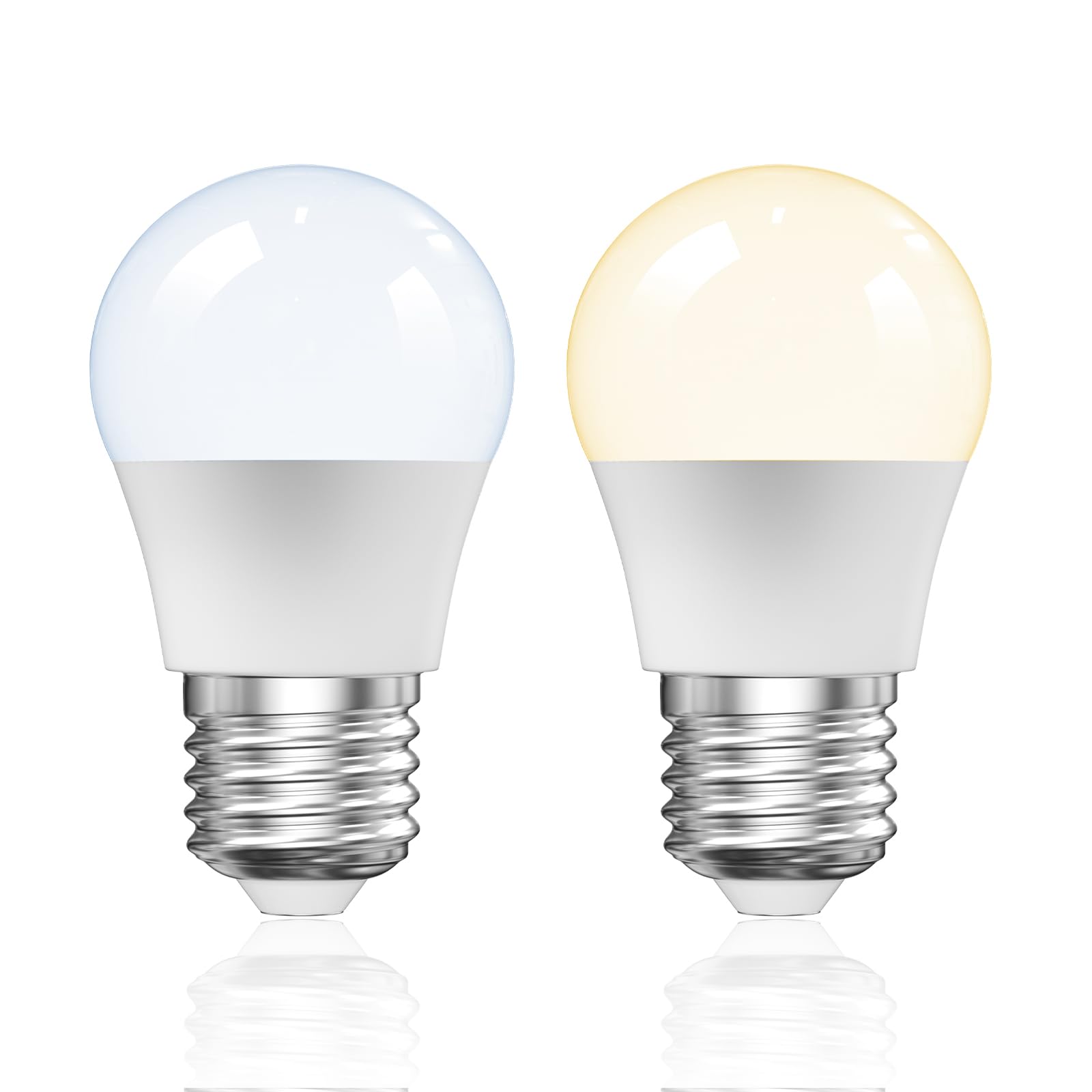 Bonlux 2-Color G45 E26 LED Light Bulbs with Warm White and Cool White Color Changing Light Bulb 4W