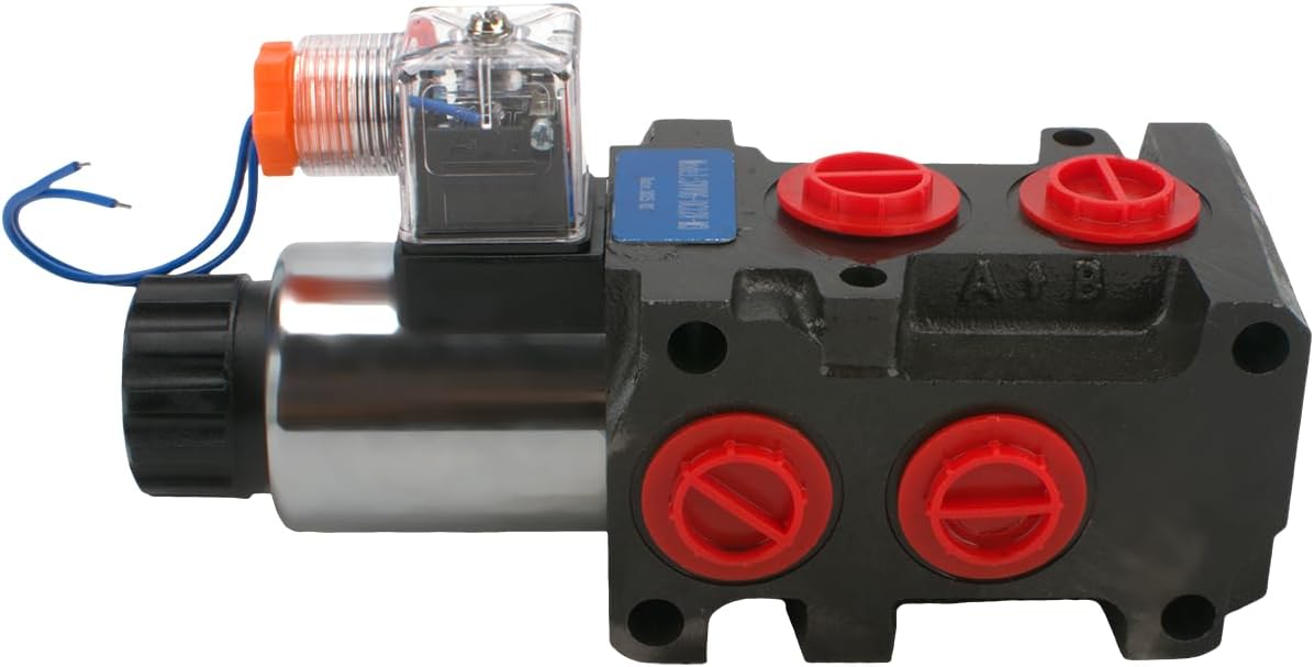 Hydraulic Solenoid Diverter Valve, DC12V 13GPM SAE Ports Hydraulic Selector Valve, MAX Pressure 200 Bar