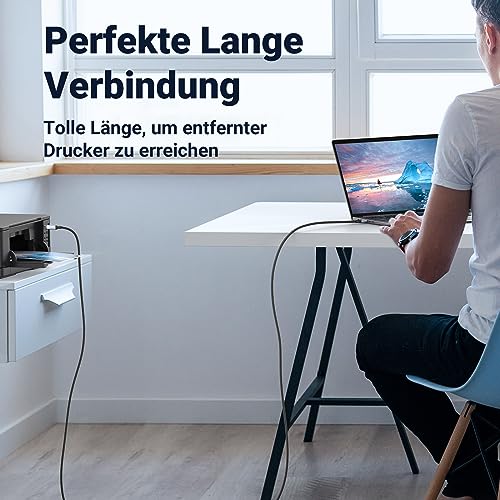 UGREEN Druckerkabel USB A auf USB B Printer Cable (5m) – Ansicht 6