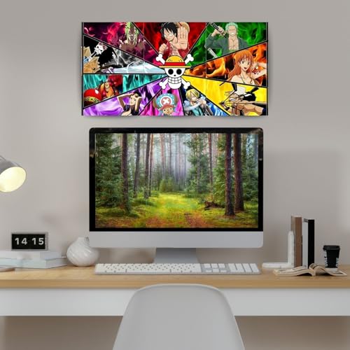 Image of ADRAIL STORE One Piece Anime Manga Poster, One Piece Character Design Wall Poster 3 Panal - A4 Size, 300 GSM, Wall Decor Posters Wall Art For Bedroom, Living room, Office, Dining Room,No Frame (1P-2)