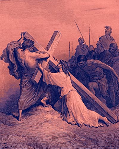 Affiches d'Art Jésus Gustave Doré Tableau Toile Idéal pour Salon et Bureau 60x90