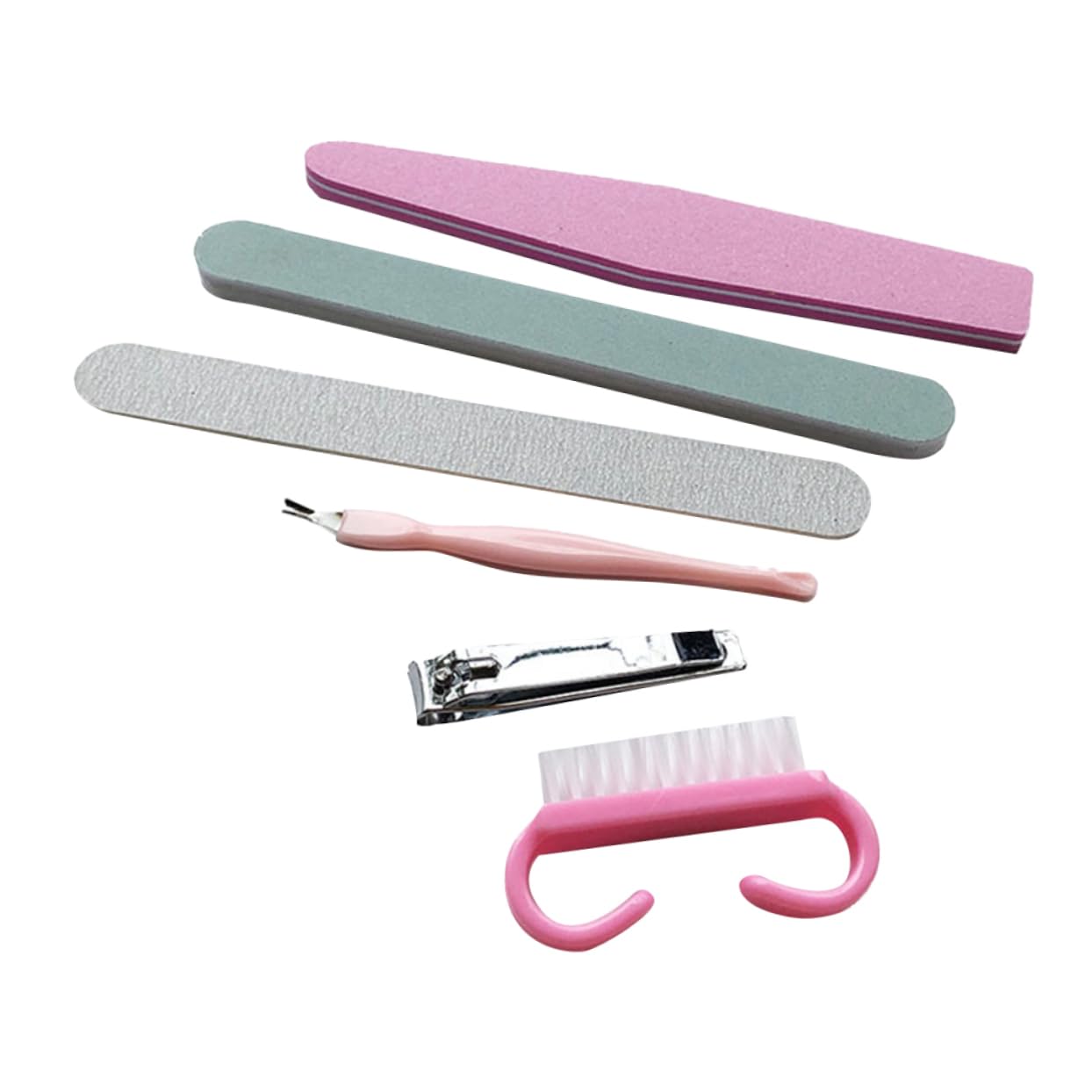 Outanaya 2 Sets Nail Clipper and File Set Durable Nail Trimming Tools for Home and Travel Ergonomic Design for Easy Use Present Random Color