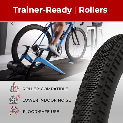 Fincci Gravel 700x38c Bike Tire with 700c Bike Tube –