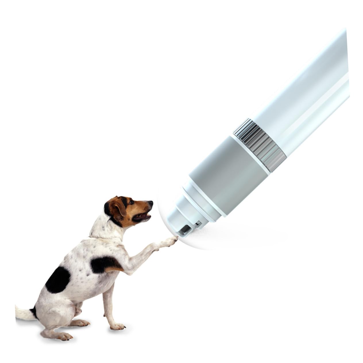 YARNOW Cortaúñas Eléctrico para Mascotas Velocidad Ajustable | 3, 7 V 2000 Mah, Blanco, Abs PC Pa, Agarre de Silicona para Perros y Gatos