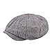 Produktbild OVINEE Schottenhut für Herren, British Wind Beret Octagon Hat, Unisex, Outdoor Sportswear, für Jagd, Camping, Wandern, Reisen, Guapo, Halten, warm (grau)
