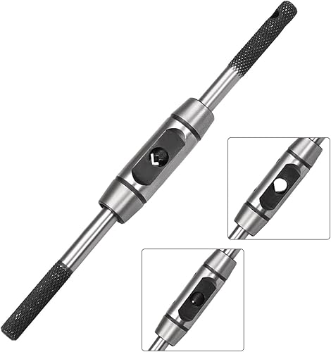 Miniatura 5 de uxcell 2 piezas de llave de grifo mango M1-M8, soporte de barra ajustable M6-M14 Llave de roscado recta llave escariadora