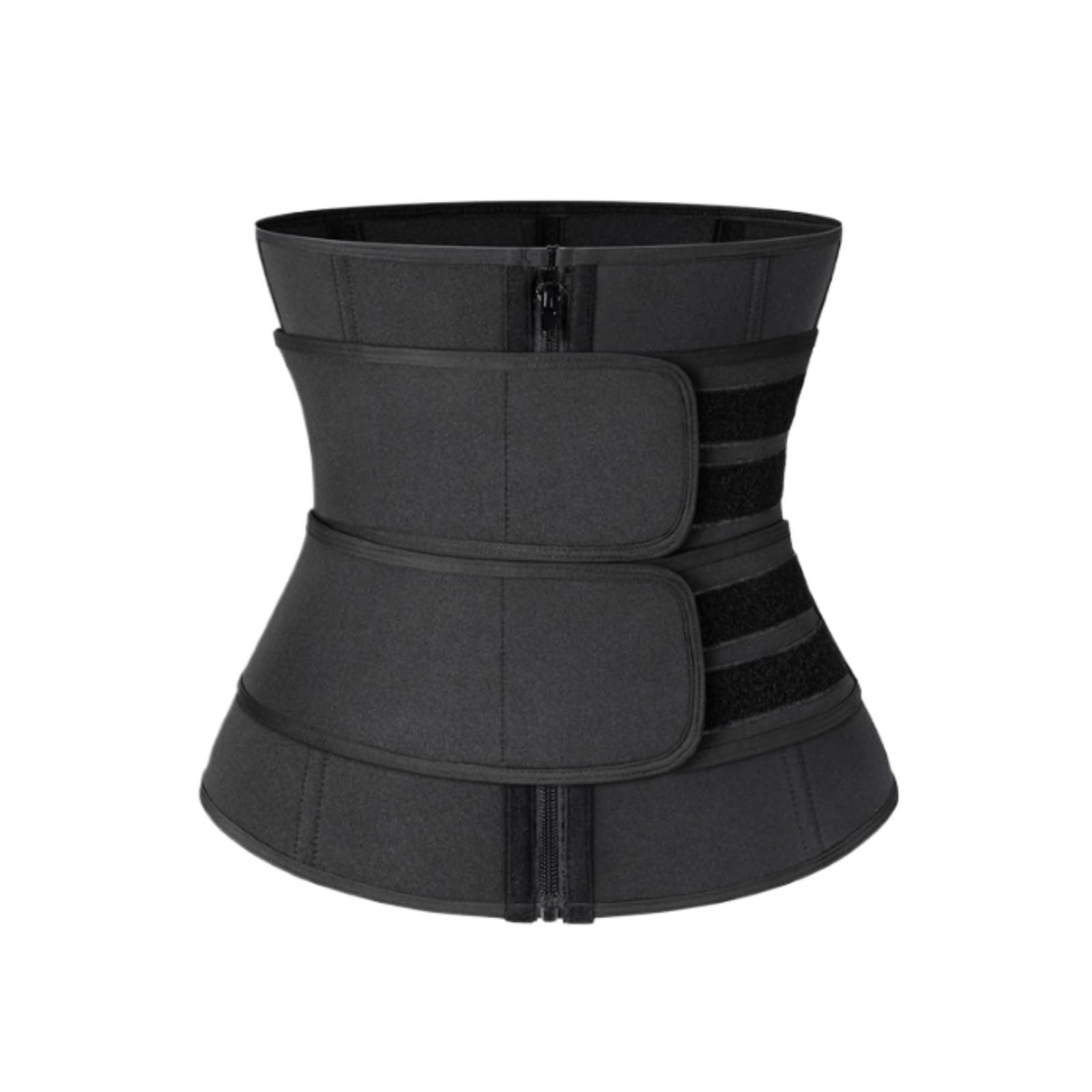 Ceinture Lombaire Réglables Ceinture De Fitness en Caoutchouc À Double Enveloppe for Réduire La Graisse Abdominale Travail Universel(Black,XL)