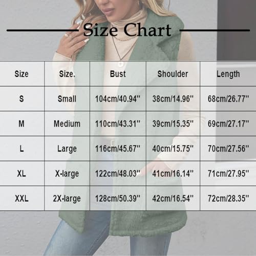 Double Sherpa Fuzzy Vest Jacket for Women Winter Warm Sleeveless Fleece Fluffy Vests Hooded Front Button Coats3