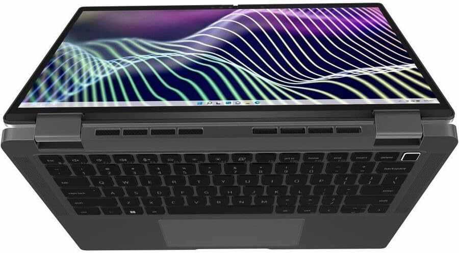 2-in-1 ラップトップ、10.5 インチ デュアル 4K タッチ ディスプレイ