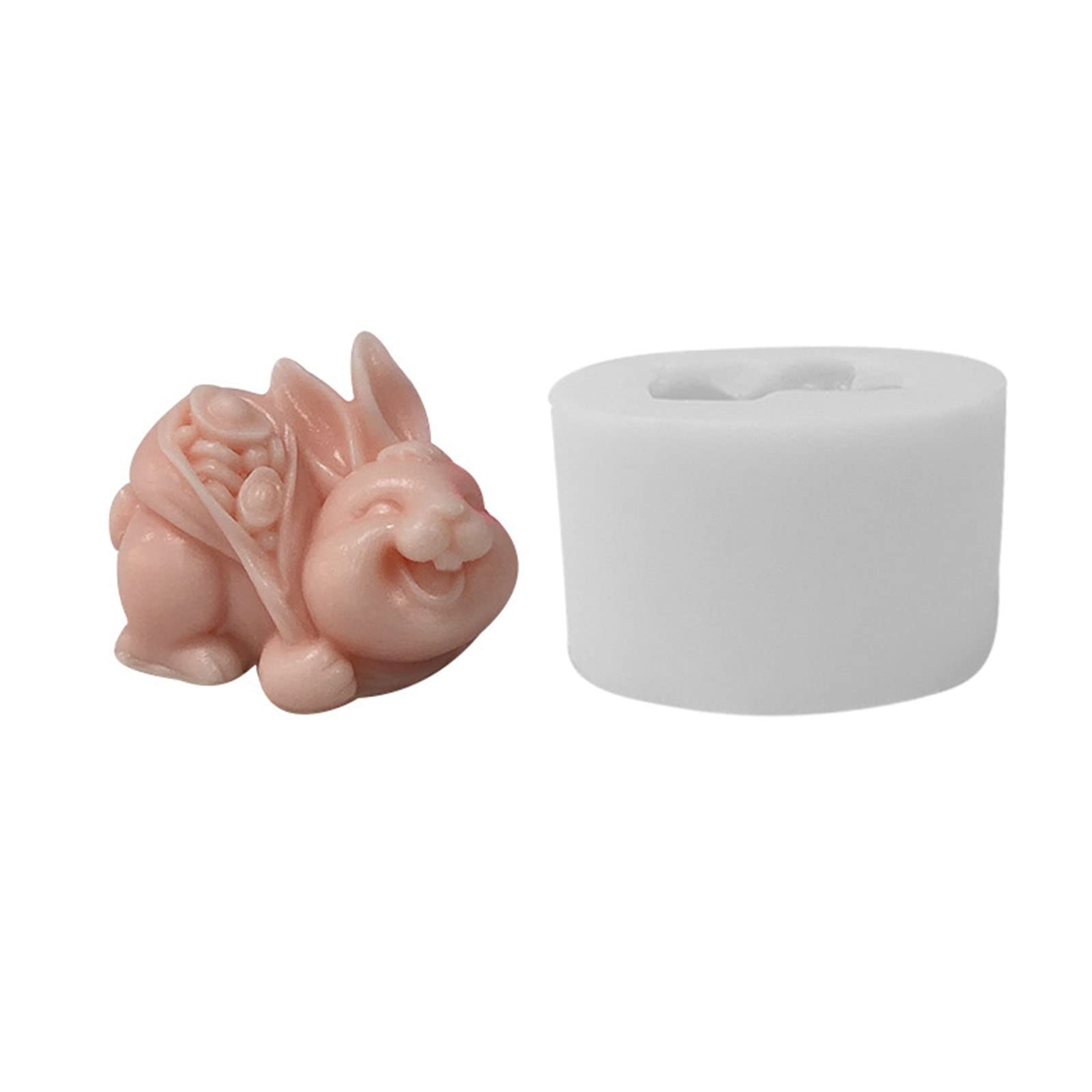 Lovely 3D Rabbits Silicones Molds NonStick Scented Soap Plasters Resins Molds Making Tool Easy to