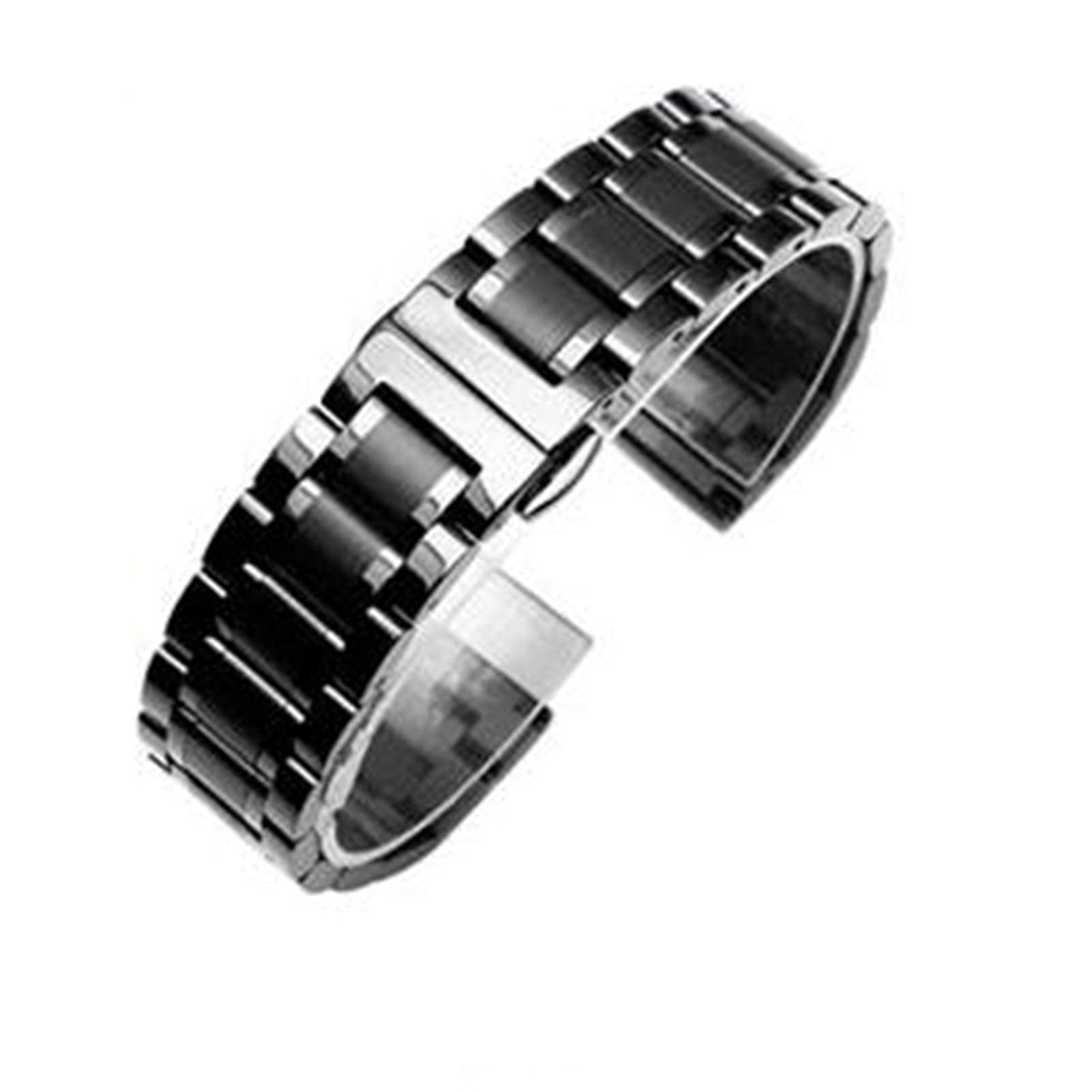 Gumowy pasek do zegarka, pasek do zegarka ze stali nierdzewnej, pasek do zegarka ze stali nierdzewnej Metalowa opaska na nadgarstek 14 mm 15 mm 16 mm 17 mm 18 mm 19 mm 20 mm 21 mm 22 mm 23 mm 24 mm Sz