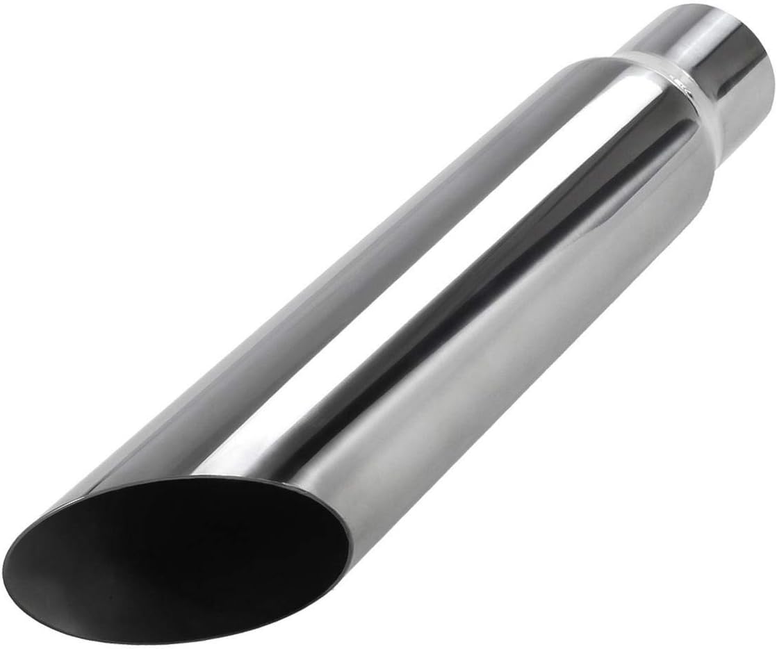 18" Long Black Stainless Steel Exhaust Tip 2.25" Inlet - 3.5" Outlet | Single Wall Tip | Powder-Coated | Round | 1 Year Manufacturer Warranty | 18 In - Foto 6