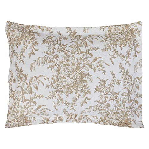 Laura Ashley - King Quilt Set, Reversible Cotton Bedding With Matching Shams, Home Decor For All Seasons (Bedford Mocha, King) #TOP4