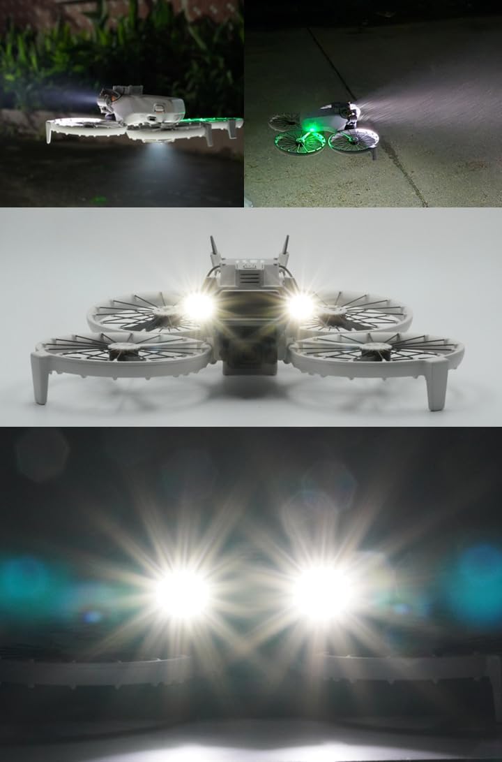 Flip Multifunction Night Flight Light Accessory, 900LM High-Brightness LED Light for DJI Flip Drone, Adjustable Angle, High/Low/Strobe Modes, Up to 120 Min Runtime, Premium LED Beads