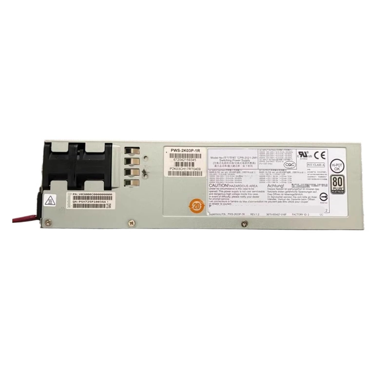 CLBSWYEJK PWS-2K03P-1R PWS-2K03P-1R-LC009 CPR-2021-2M1 Power Supply(CPR-2021-2M1)
